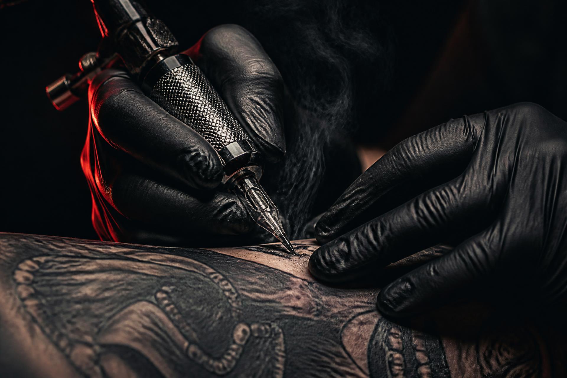 Manpreet Inks Tattoo Studio — dark cinematic studio interior