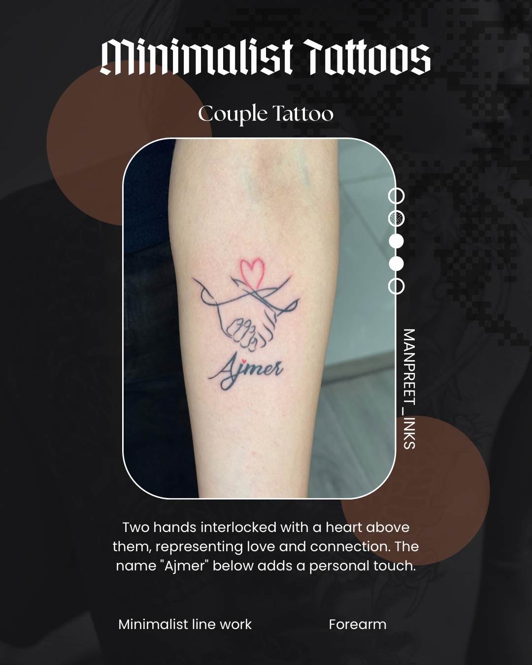 Interlocked Hearts — Minimalist Linework by Manpreet Inks